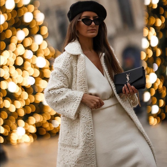 Zara Ecru Structured Wool Blend Coat - Picture 3 of 17